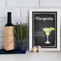 Quadro Bebida Margarita 33x43cm Moldura Branca
