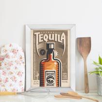 Quadro Bebida Vintage Tequila 33x43cm Moldura Branca Quadro Bebida Vintage Tequila 33x43cm Moldura Branca