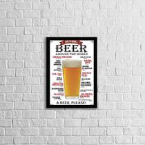 Quadro Beer Around The World 24x18cm Quadro Beer Around The World 24x18cm