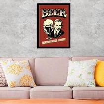 Quadro Beer Everybody Needs A Hobby 24X18Cm - Com Vidro