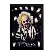 Quadro Beetlejuice Os Fantasmas Se Divertem Poster Moldurado