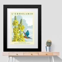 Quadro Beija-Flor Com Flor Amarela - 60X48Cm