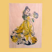Quadro Bela Princesa Disney Aquarela Quadro Bela Princesa Disney Aquarela