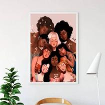 Quadro Beleza Humana 45X34Cm - Com Vidro Moldura Preta