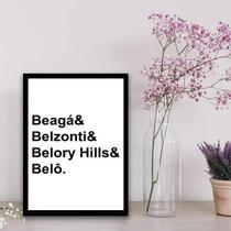 Quadro Belo Horizonte Beagá Moldura Preta Com Vidro 33X24Cm Quadro Belo Horizonte Beagá Moldura Preta Com Vidro 33X24Cm