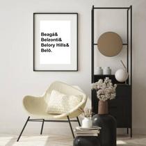 Quadro Belo Horizonte - Nomes - 60X48Cm Quadro Belo Horizonte - Nomes - 60X48Cm