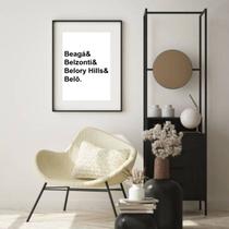 Quadro Belo Horizonte - Nomes - 60x48cm Quadro Belo Horizonte - Nomes - 60x48cm