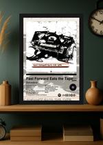 Quadro Belvedere Fast Forward Eats the Tape com Vidro e Moldura Preta Tamanho:21cm x 30cm (A4) Quadro Belvedere Fast Forward Eats the Tape com Vidro e Moldura Preta Tamanho:21cm x 30cm (A4)