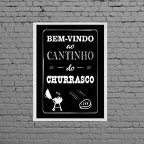 Quadro Bem Vindo Ao Cantinho Do Churrasco 24X18Cm Quadro Bem Vindo Ao Cantinho Do Churrasco 24X18Cm