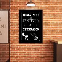 Quadro Bem Vindo Ao Cantinho Do Churrasco 24X18Cm Quadro Bem Vindo Ao Cantinho Do Churrasco 24X18Cm
