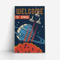Quadro Bem Vindo Ao Espaço Naves Space Canvas 60X40Cm Quadro Bem Vindo Ao Espaço Naves Space Canvas 60X40Cm