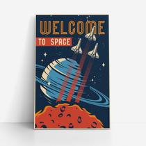 Quadro Bem Vindo ao Espaço Naves Space Canvas 60x40cm Quadro Bem Vindo ao Espaço Naves Space Canvas 60x40cm
