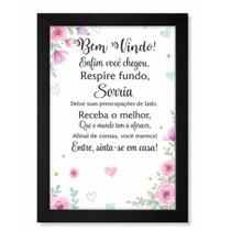 Quadro Bem Vindo Enfim Você Chegou Respire Fundo Consultório