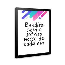 Quadro Bendito Seja O Sorriso 33x24cm