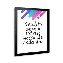 Quadro Bendito Seja O Sorriso 45X34Cm - Com Vidro