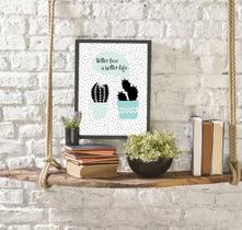 Quadro Better Live A Better Life 24X18 Com Vidro - Preta Quadro Better Live A Better Life 24X18 Com Vidro - Preta