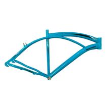 Quadro Bicicleta 26x19" Alumínio Beach Azul/Branco
