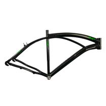 Quadro Bicicleta 26x19" Alumínio Beach Preto/Verde