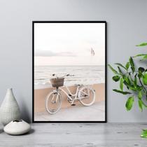 Quadro Bicicleta Na Praia 33X24Cm