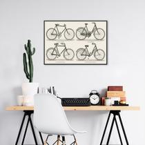 Quadro Bicicletas Alemãs 1894 100x70 Filete Preto