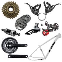 Quadro Bike MTB Aro 29 KSW XLT 100 + Kit Transmissão 21V