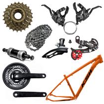 Quadro Bike MTB Aro 29 KSW XLT 100 + Kit Transmissão 21V