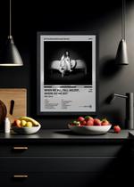 Quadro Billie Eilish WHEN WE ALL . (Black&white) Com Vidro Tamanho:21cm x 30cm (A4)