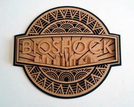 Quadro Bioshock, Relevo, Decoração Quarto Gamer 29 cm