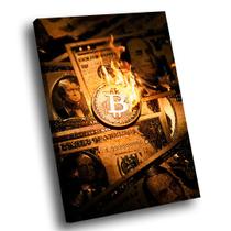 Quadro Bitcoin Fire -- BR ARTES