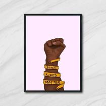 Quadro Black Lives Matter 24X18Cm Quadro Black Lives Matter 24X18Cm