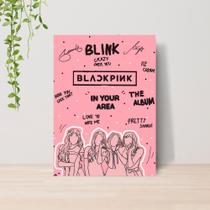 Quadro Black Pink Kpop A4 Placa MDF 19