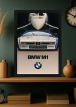 Quadro BMW M1 com Vidro e Moldura Preta Tamanho:21cm x 30cm (A4)