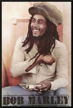 Quadro Bob Marley Moldura 42x29cm