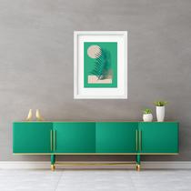 Quadro Boho Folha Verde - 60x48cm