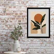 Quadro Boho Folhas Sol - 60x48cm