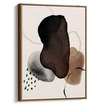 Quadro Boho Interações Orgânicas em Tons Terrosos