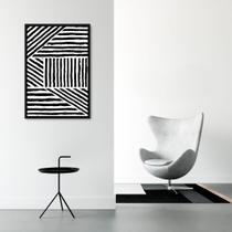 Quadro Boho Zebrado 60x43 Caixa Preto Moldura Caixa, Preta