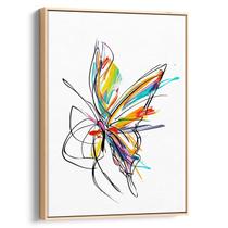 Quadro Borboleta Arco-Íris em Movimento Abstrato Quadro Borboleta Arco-Íris em Movimento Abstrato