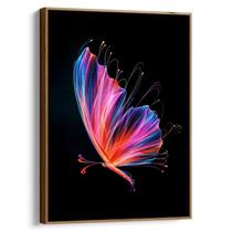 Quadro Borboleta Brilhante Dançando na Escuridão