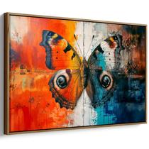 Quadro Borboleta Vintage Entre Tons Marcantes - Mioquadros