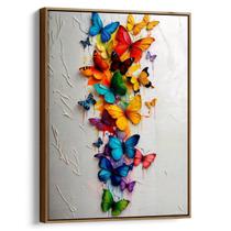 Quadro Borboletas Coloridas Dançando em Sinfonia