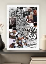 Quadro Botafogo Campeão com Vidro e Moldura Branca Tam:A4 Quadro Botafogo Campeão com Vidro e Moldura Branca Tam:A4