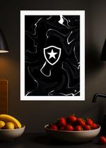Quadro Botafogo Estrela com Vidro e Moldura Branca Tam:A4 Quadro Botafogo Estrela com Vidro e Moldura Branca Tam:A4