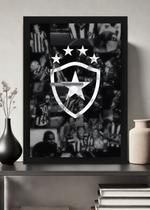 Quadro Botafogo Futebol com Vidro e Moldura Preta Tam:A4 Quadro Botafogo Futebol com Vidro e Moldura Preta Tam:A4