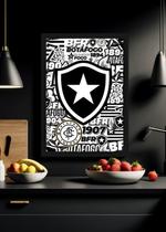 Quadro Botafogo Triunfo com Vidro e Moldura Preta Tam:A4 Quadro Botafogo Triunfo com Vidro e Moldura Preta Tam:A4