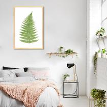 Quadro Botânica Aspidium Angulare 43x30 Caixa Marfim Moldura Caixa, Marfim