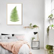 Quadro Botânica Aspidium Angulare 43x30 Filete Marfim Moldura Filete, Marfim