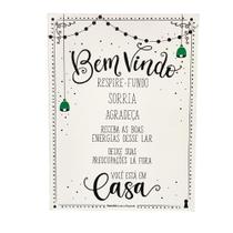 Quadro Box Bem Vindo Branco em MDF 30x40 Quadro Box Bem Vindo Branco em MDF 30x40
