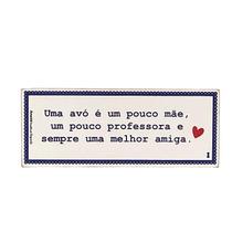 QUADRO BOX DECORATIVO AVO MELHOR AMIGA EM MDF 8x20
