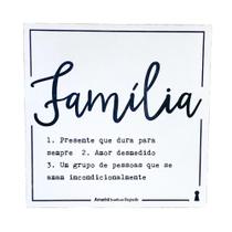 Quadro Box Familia Significado em MDF 25x25